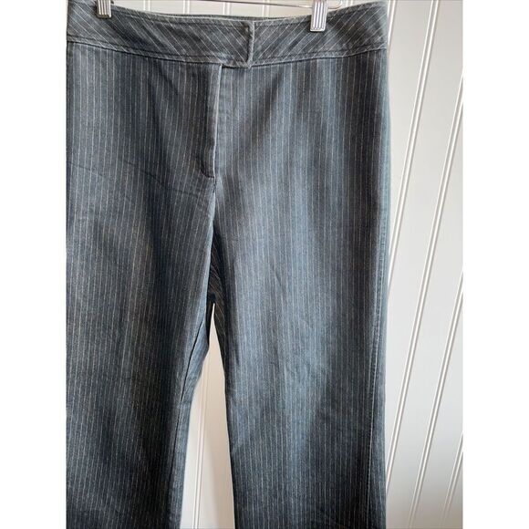 Bently A. Wide Leg Jeans Women’s 12 Blue Split Back Hem Stripped Classic Y2K - Picture 4 of 11